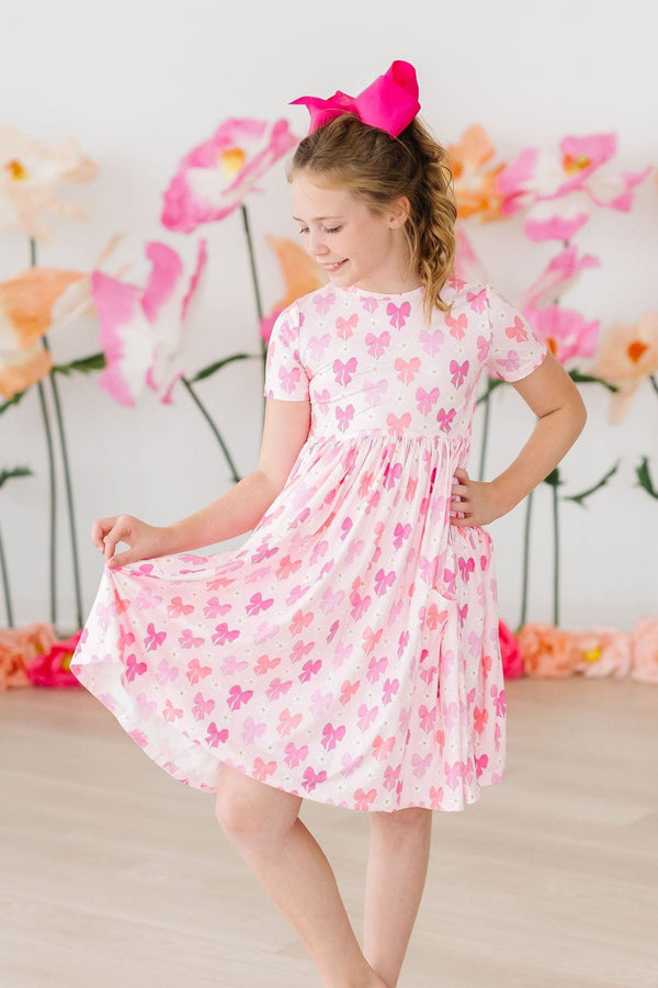 bow-beauty-s-s-pocket-twirl-dress Mila &  Rose - Sophia's Style-Bow Beauty S/S Pocket Twirl Dress-6-12M--1
